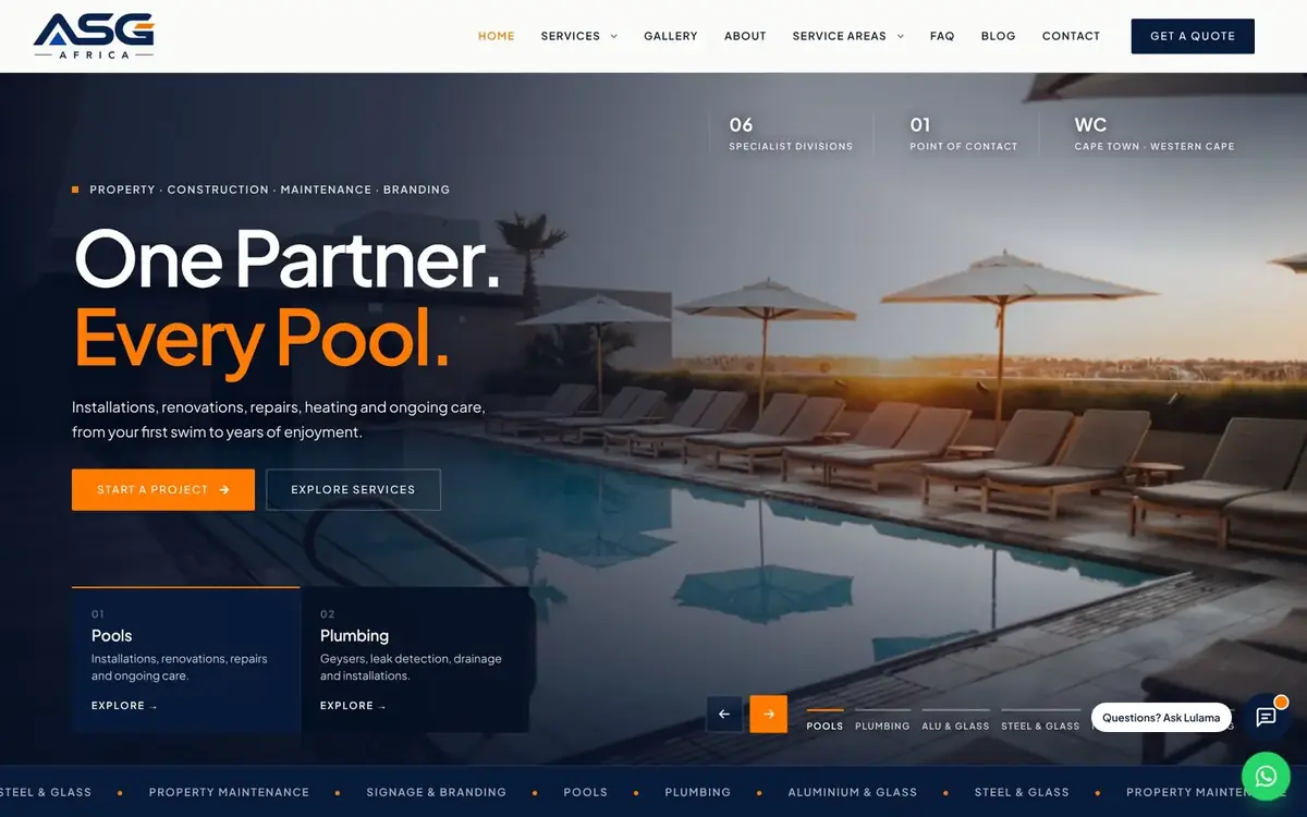 ASG Africa website by ZA TechLabs