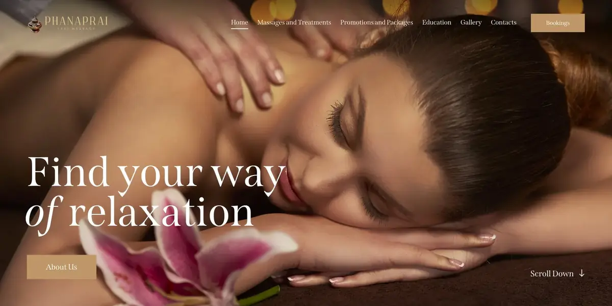 Phanaprai Thai Massage website by ZA TechLabs