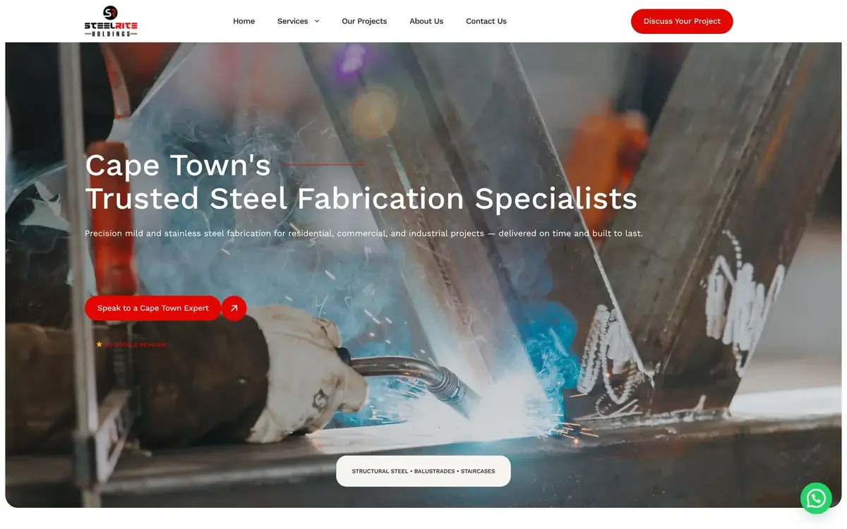 Steelrite Holdings website by ZA TechLabs